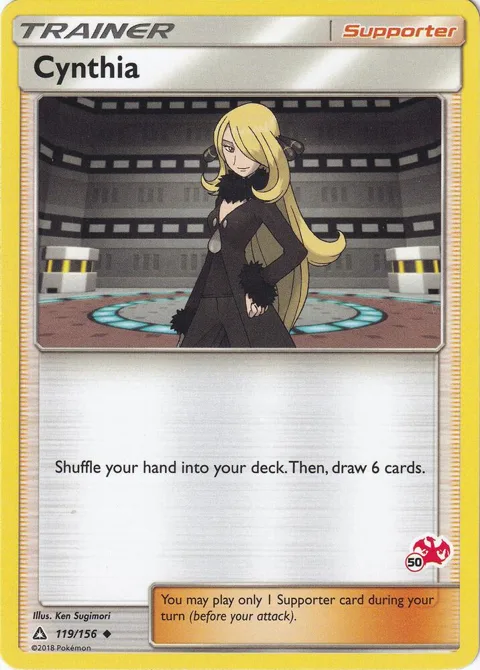 Cynthia - 119/156 #50 Charizard Stamped #119/156 Pokémon card from Battle Academy