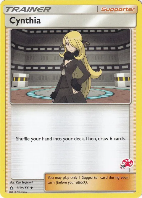 Cynthia - 119/156 #59 Charizard Stamped #119/156 Pokémon card from Battle Academy