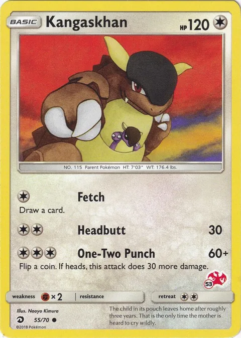 Kangaskhan - 55/70 #53 Charizard Stamped #055/070 Pokémon card from Battle Academy