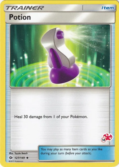 Potion - 127/149 #14 Charizard Stamped #127/149 Pokémon card from Battle Academy