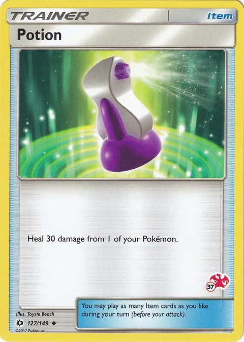 Potion - 127/149 #37 Charizard Stamped #127/149 Pokémon card from Battle Academy