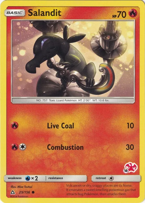 Salandit - 25/156 #18 Charizard Stamped #025/156 Pokémon card from Battle Academy
