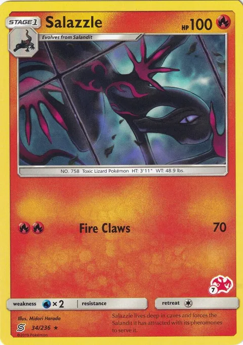 Salazzle - 34/236 #7 Charizard Stamped #034/236 Pokémon card from Battle Academy
