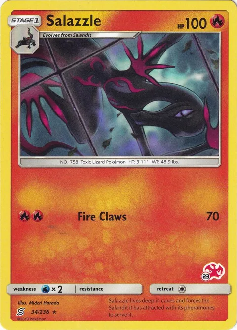 Salazzle - 34/236 #23 Charizard Stamped #034/236 Pokémon card from Battle Academy