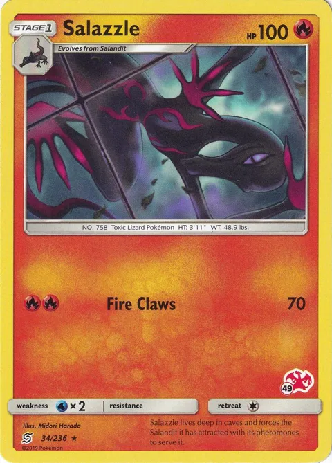 Salazzle - 34/236 #49 Charizard Stamped #034/236 Pokémon card from Battle Academy