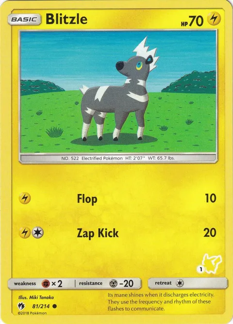 Blitzle - 81/214 #1 Pikachu Stamped #081/214 Pokémon card from Battle Academy