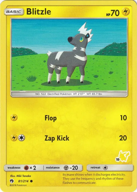 Blitzle - 81/214 #19 Pikachu Stamped #081/214 Pokémon card from Battle Academy