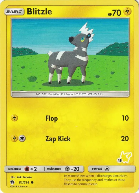 Blitzle - 81/214 #45 Pikachu Stamped #081/214 Pokémon card from Battle Academy
