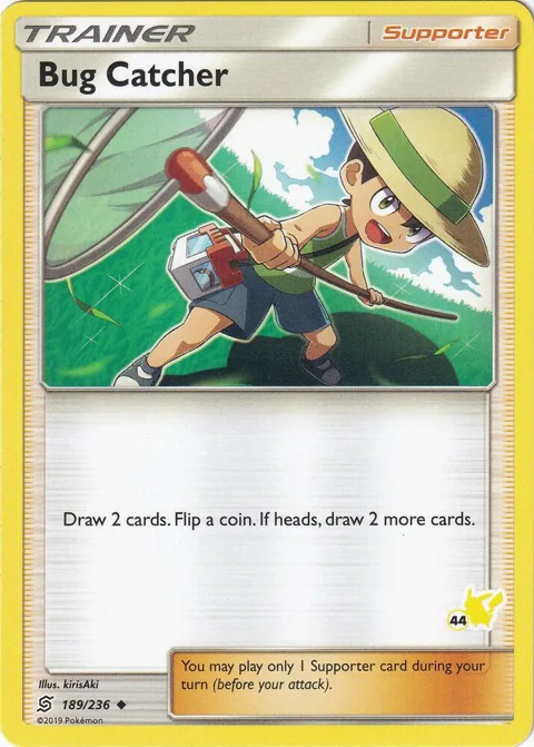 Bug Catcher - 189/236 #44 Pikachu Stamped #189/236 Pokémon card from Battle Academy