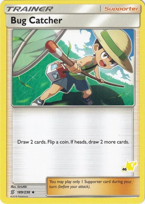 Bug Catcher - 189/236 #46 Pikachu Stamped #189/236 Pokémon card from Battle Academy
