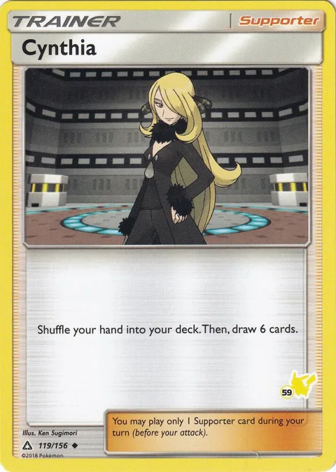 Cynthia - 119/156 #59 Pikachu Stamped #119/156 Pokémon card from Battle Academy