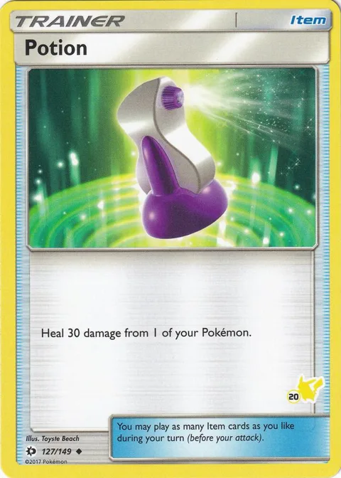 Potion - 127/149 #20 Pikachu Stamped #127/149 Pokémon card from Battle Academy