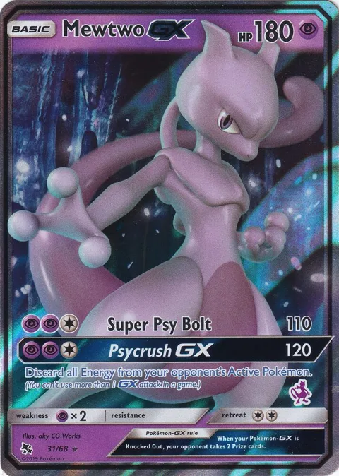 Mewtwo GX - 31/68 Mewtwo Stamped #031/068 Holofoil Pokémon card from Battle Academy