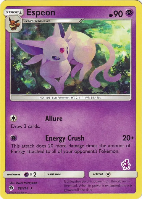 Espeon - 89/214 Mewtwo Stamped #089/214 Pokémon card from Battle Academy