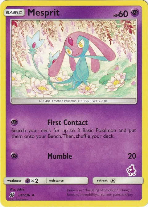 Mesprit - 84/236 Mewtwo Stamped #084/236 Pokémon card from Battle Academy