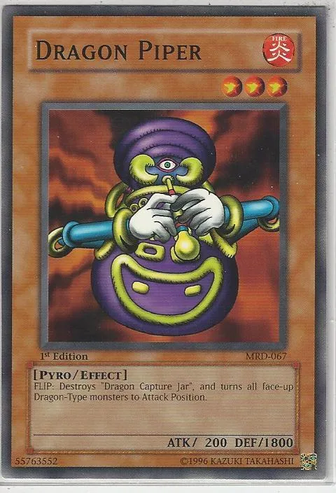 Dragon Piper MRD-067 1st Edition Yu-Gi-Oh card from Metal Raiders