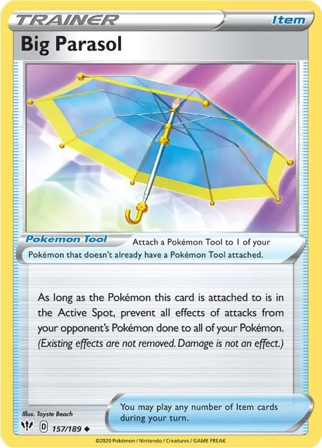 Big Parasol #157/189 Pokémon card from Darkness Ablaze