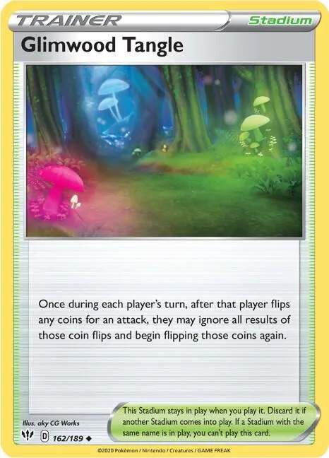 Glimwood Tangle #162/189 Reverse Holofoil Pokémon card from Darkness Ablaze