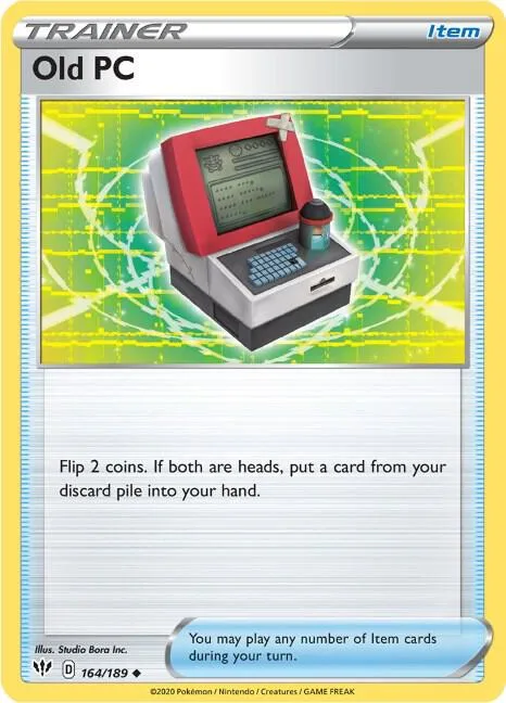 Old PC #164/189 Reverse Holofoil Pokémon card from Darkness Ablaze