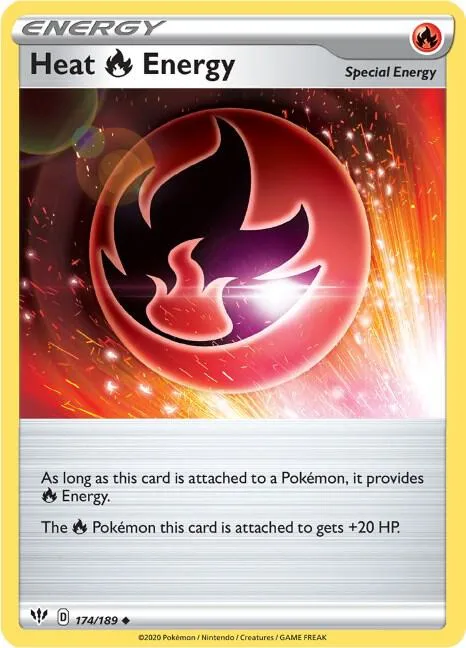 Heat R Energy #174/189 Pokémon card from Darkness Ablaze