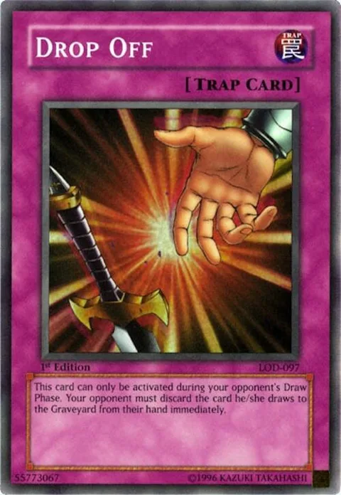 Drop Off LOD-097 1st Edition Yu-Gi-Oh card from Legacy of Darkness