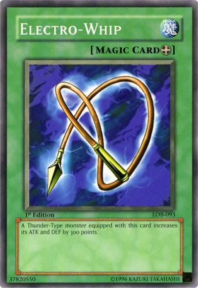 Electro-Whip LOB-093 Unlimited Yu-Gi-Oh card from The Legend of Blue Eyes White Dragon
