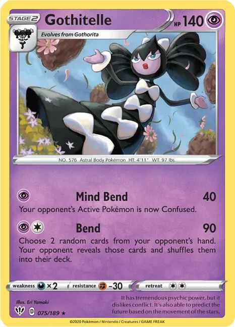 Gothitelle #075/189 Pokémon card from Darkness Ablaze