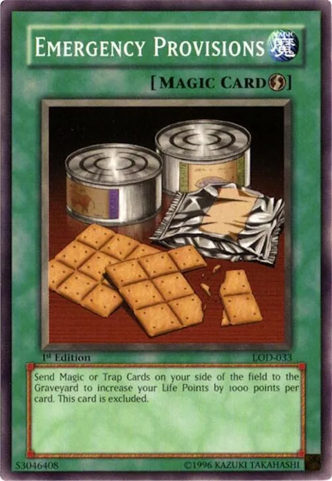 Emergency Provisions LOD-033 Yu-Gi-Oh card from Legacy of Darkness