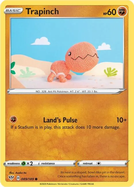 Trapinch #089/189 Pokémon card from Darkness Ablaze