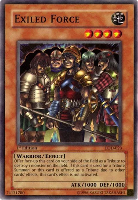 Exiled Force LOD-023 1st Edition Yu-Gi-Oh card from Legacy of Darkness
