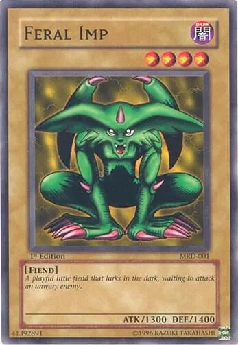 Feral Imp MRD-001 1st Edition Yu-Gi-Oh card from Metal Raiders