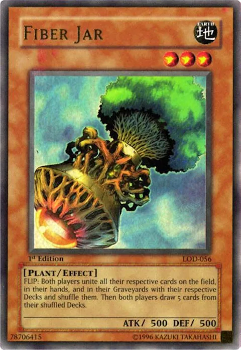 Fiber Jar LOD-056 1st Edition Yu-Gi-Oh card from Legacy of Darkness