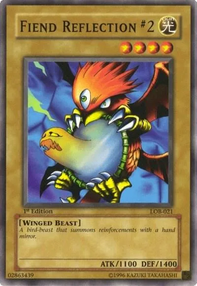 Fiend Reflection #2 LOB-021 Unlimited Yu-Gi-Oh card from The Legend of Blue Eyes White Dragon