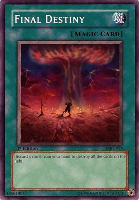 Final Destiny MRL-035 1st Edition Yu-Gi-Oh card from Magic Ruler