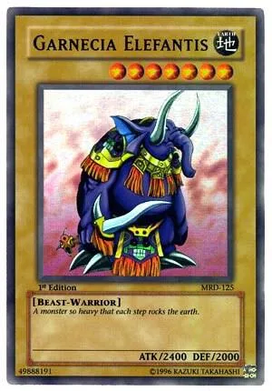 Garnecia Elefantis MRD-125 1st Edition Yu-Gi-Oh card from Metal Raiders