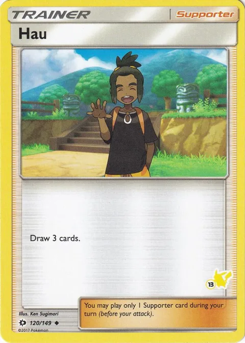 Hau - 120/149 #13 Pikachu Stamped #120/149 Pokémon card from Battle Academy