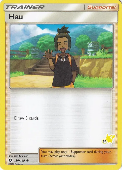 Hau - 120/149 #54 Pikachu Stamped #120/149 Pokémon card from Battle Academy