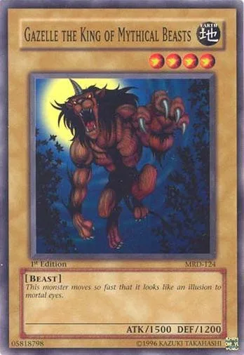 Gazelle the King of Mythical Beasts MRD-124 Yu-Gi-Oh card from Metal Raiders