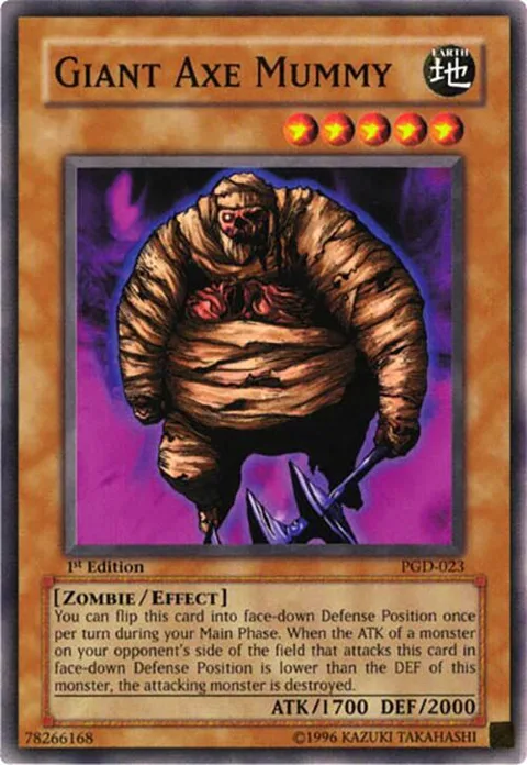 Giant Axe Mummy PGD-023 1st Edition Yu-Gi-Oh card from Pharaonic Guardian