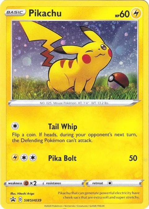 Pikachu #SWSH039 Holofoil Pokémon card from Sword & Shield Promo Cards