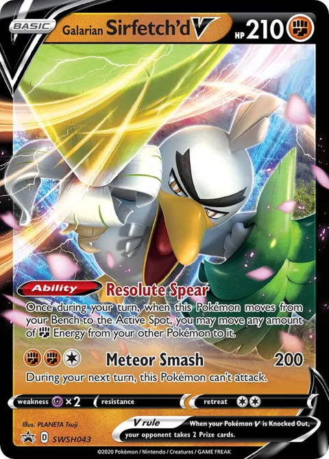 Galarian Sirfetch'd V #SWSH043 Holofoil Pokémon card from Sword & Shield Promo Cards