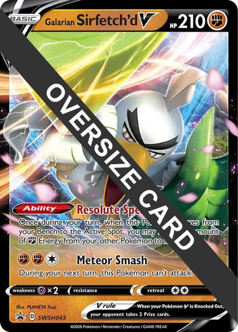 Galarian Sirfetch'd V #SWSH043 Holofoil Pokémon card from Jumbo Cards
