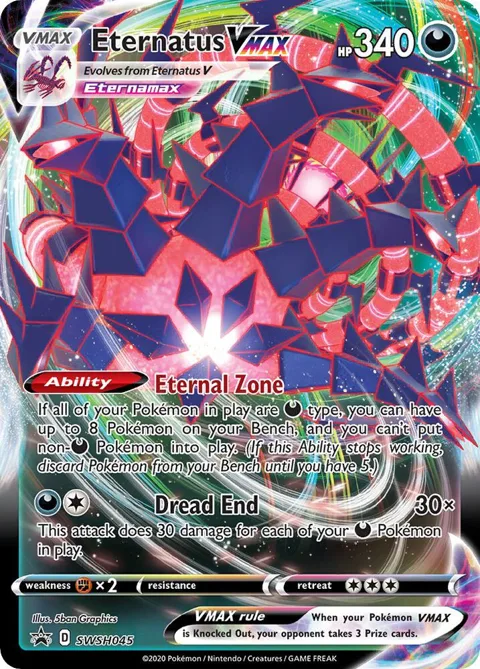 Eternatus VMAX #SWSH045 Holofoil Pokémon card from Sword & Shield Promo Cards
