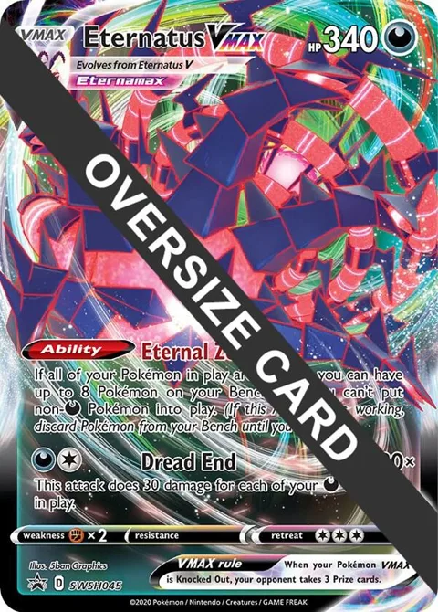 Eternatus VMAX #SWSH045 Holofoil Pokémon card from Jumbo Cards