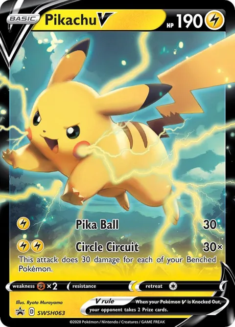 Pikachu V #SWSH063 Holofoil Pokémon card from Sword & Shield Promo Cards