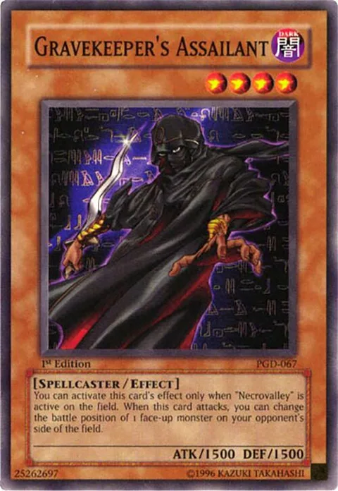 Gravekeeper's Assailant PGD-067 1st Edition Yu-Gi-Oh card from Pharaonic Guardian