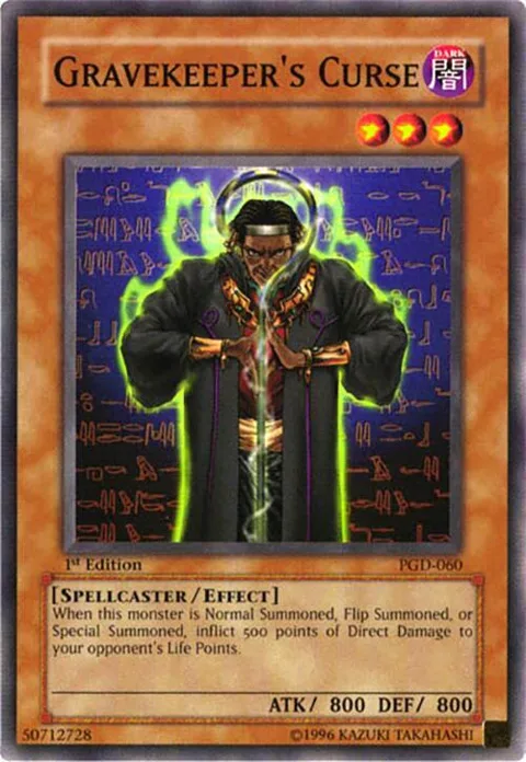 Gravekeeper's Curse PGD-060 1st Edition Yu-Gi-Oh card from Pharaonic Guardian
