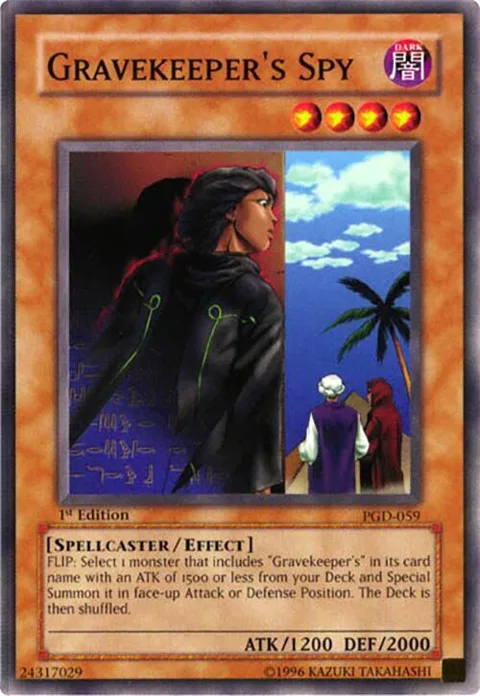 Gravekeeper's Spy PGD-059 Unlimited Yu-Gi-Oh card from Pharaonic Guardian