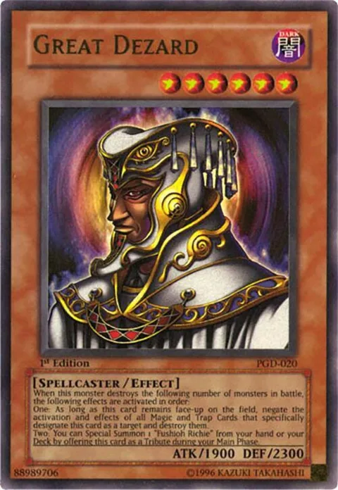 Great Dezard PGD-020 1st Edition Yu-Gi-Oh card from Pharaonic Guardian