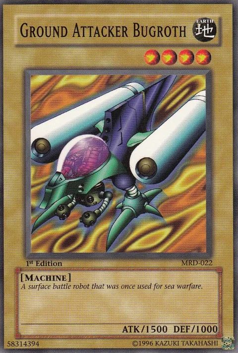 Ground Attacker Bugroth MRD-022 1st Edition Yu-Gi-Oh card from Metal Raiders